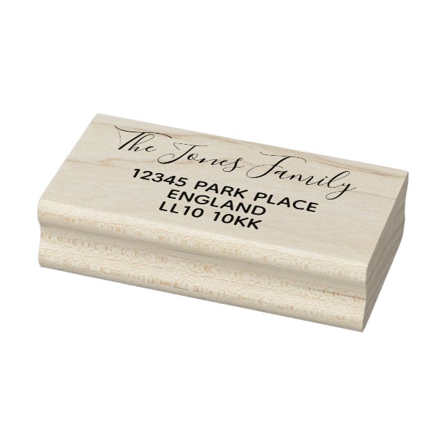 Return Address Wooden Rubber Stamp (Stamp)
