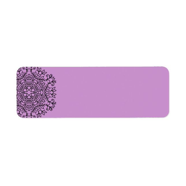 Return adress label : Lavender Return Address Label (Front)