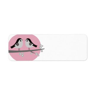 Return adress label : with 2 Love birds Return Address Label