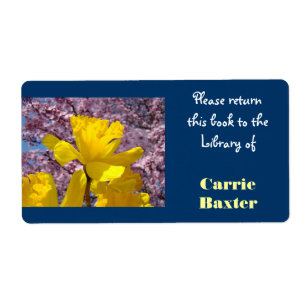 Return Book Library Your Name Book Tags Daffodils