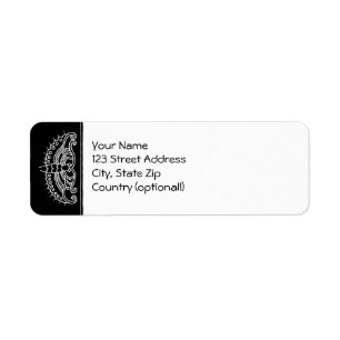 Return Label: A Letter from Butterfly (b&w) Address Label