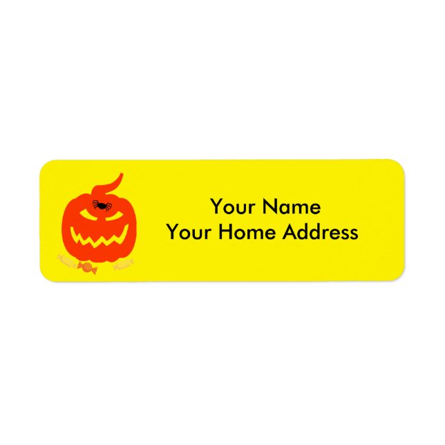 Return Label Address Label with Halloween Theme (Front)