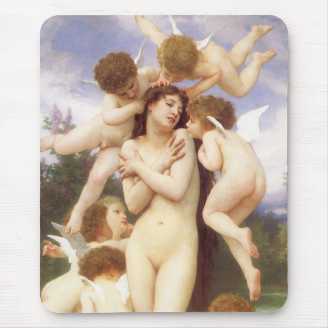 Return of Spring (Le Printemps) by Bouguereau Mouse Pad (Front)