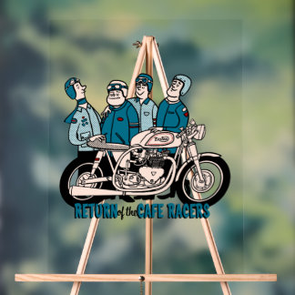 Return of the cafe racers acrylic sign