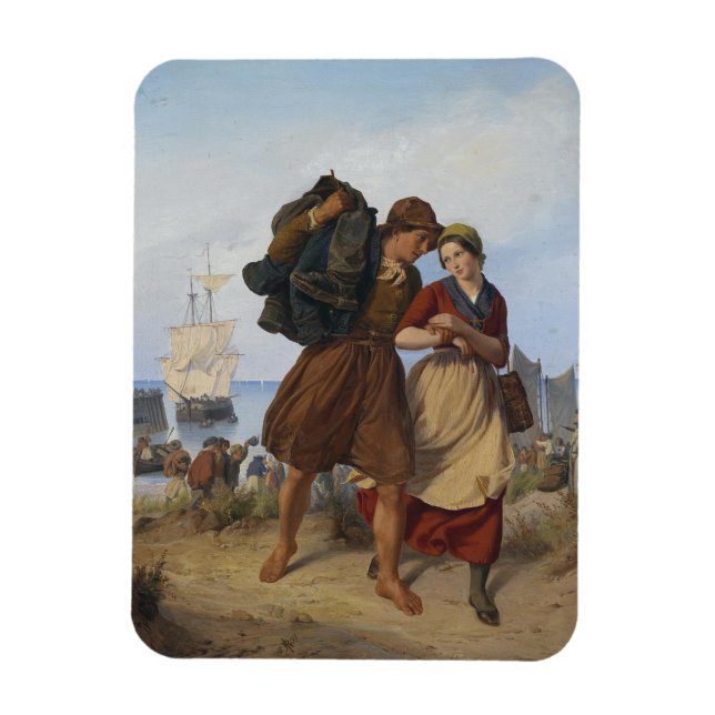 Return of the Fisherman (by Rudolf Jordan) Magnet (Vertical)