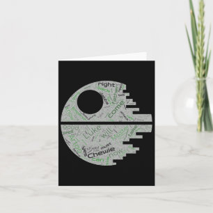 Return Of The Jedi Word Art Sticker  Card