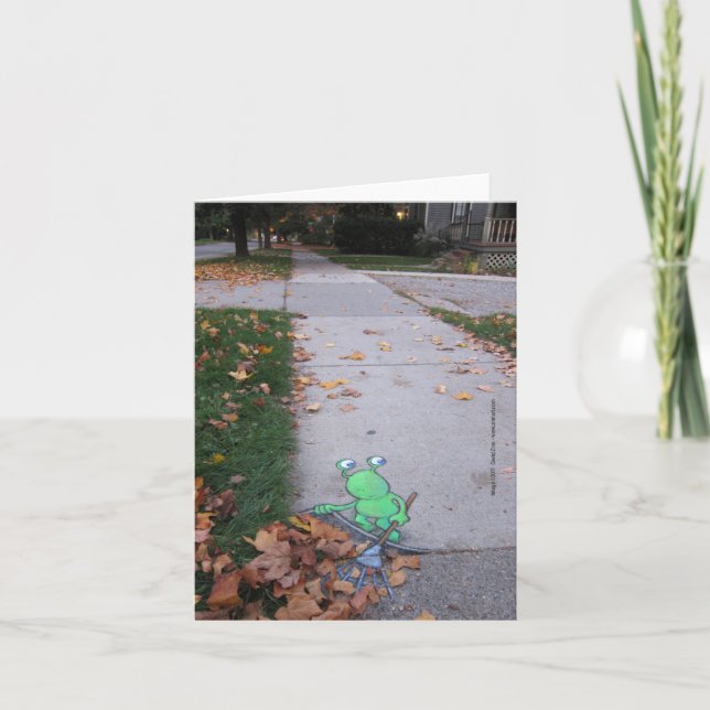 return of the lazy leaf-raker card (Front)