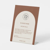 Return Policy Boutique Modern Earth Tones Arch