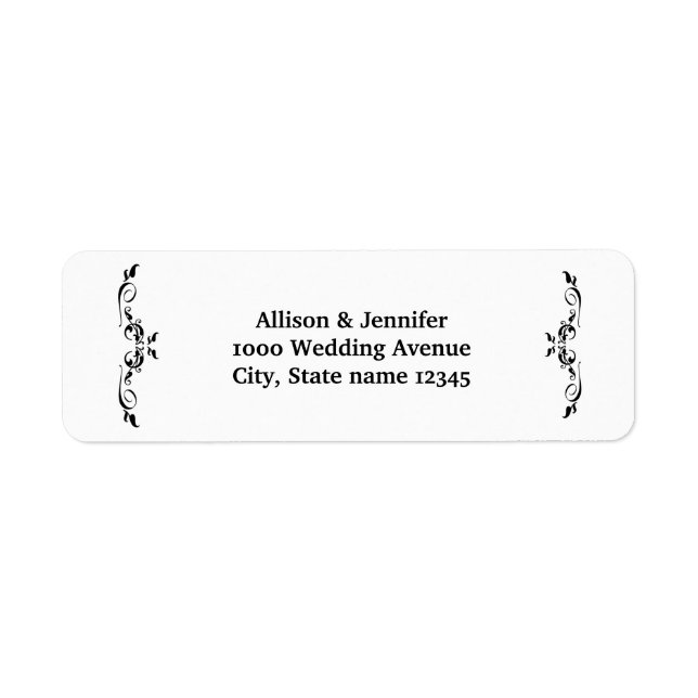 Return Swirl Design Address Label (Front)