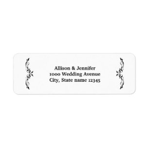 Return Swirl Design Address Label