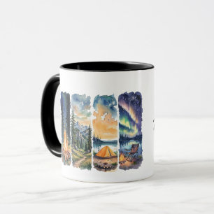 Return to Camp Watercolor Camping Design – Coffee Mug