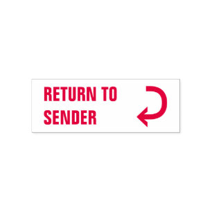 "RETURN TO SENDER" + Curving Arrow Self-inking Stamp