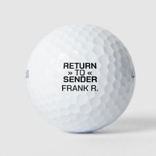 Return to sender: Custom Personal Name Golf Balls