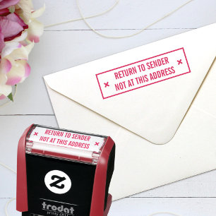 Return To Sender Not At This Address Custom Office Self-inking Stamp