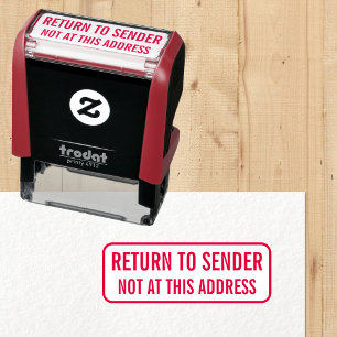 Return To Sender Not At This Address Office Custom Self-inking Stamp