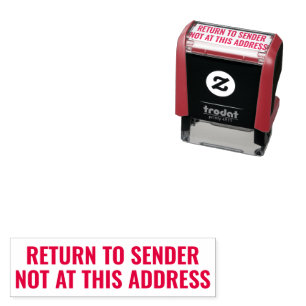 Return To Sender ''Not At This Address'' Self-inki Self-inking Stamp