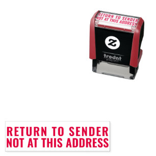 Return To Sender Not At This Address Self-inking Stamp