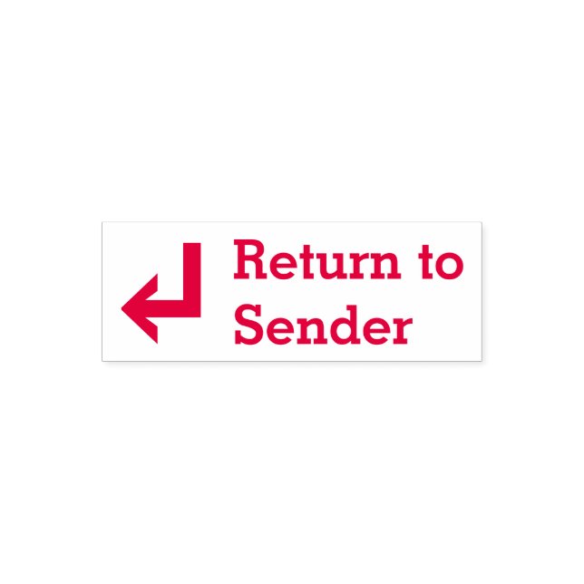 "Return to Sender" Rubber Stamp (Design)