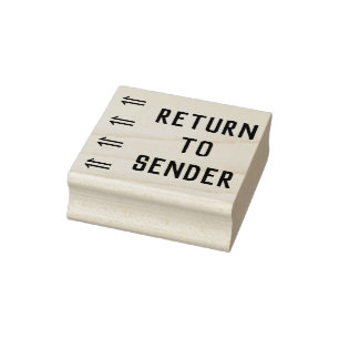 "RETURN TO SENDER" Rubber Stamp