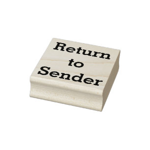 "Return to Sender" Rubber Stamp