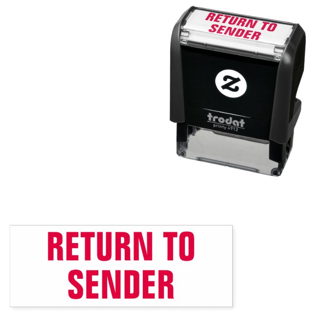 Return To Sender Self Inking Rubber Stamp (In Situ)