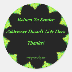 Return To Sender Sticker