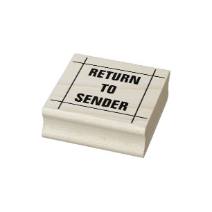 "RETURN TO SENDER" Within Lines Rubber Stamp