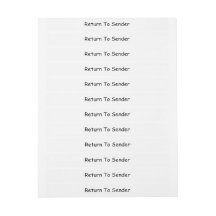 Return to sender Wraparound Address Label