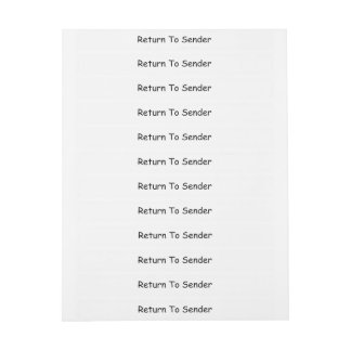 Return to sender Wraparound Address Label