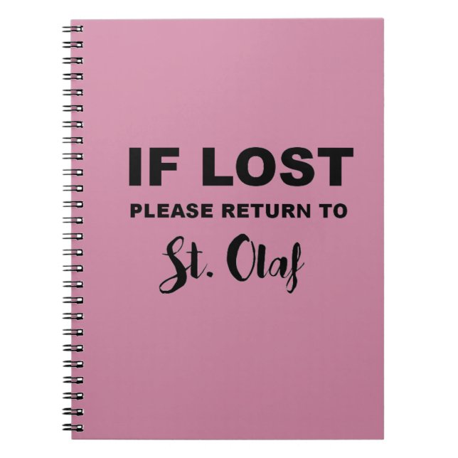 Return to St. Olaf Notebook (Front)