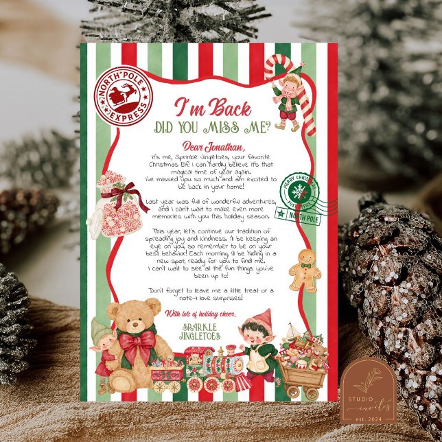Returning Elf Arrival Letter Invitation (Creator Uploaded)