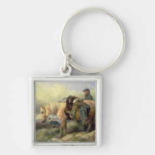 Returning from the Hill, 1868 Key Ring