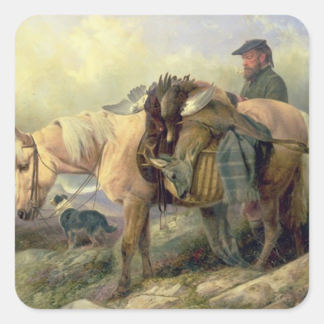 Returning from the Hill, 1868 Square Sticker (Front)