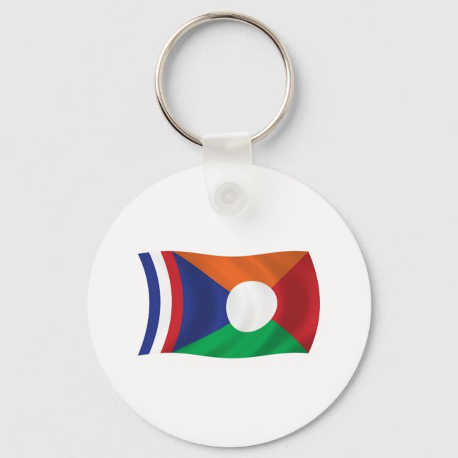 Reunion Flag Keychain (Front)