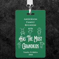 Reunion Grandparents Award Most Grand Kids
