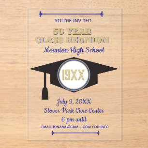 Reunion Invite! Acrylic Class Reunion invitation