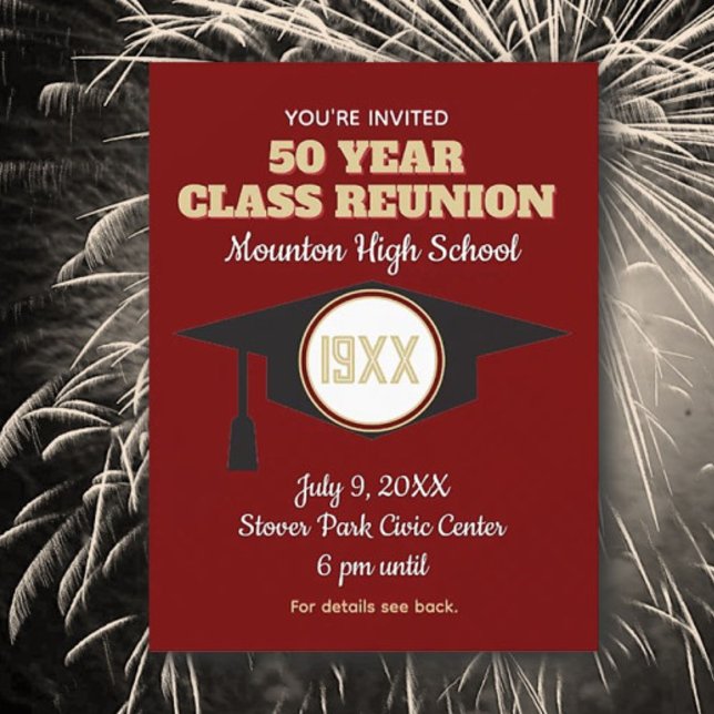 Reunion Invite! Custom Class Reunion Postcard (Creator Uploaded)