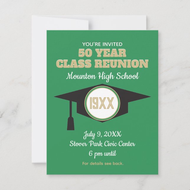 Reunion Invite! Custom Class Reunion Postcard (Front)
