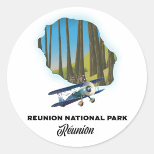 Réunion National Park Classic Round Sticker