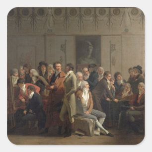 Reunion of Artists in the Studio of Isabey, 1798 Square Sticker