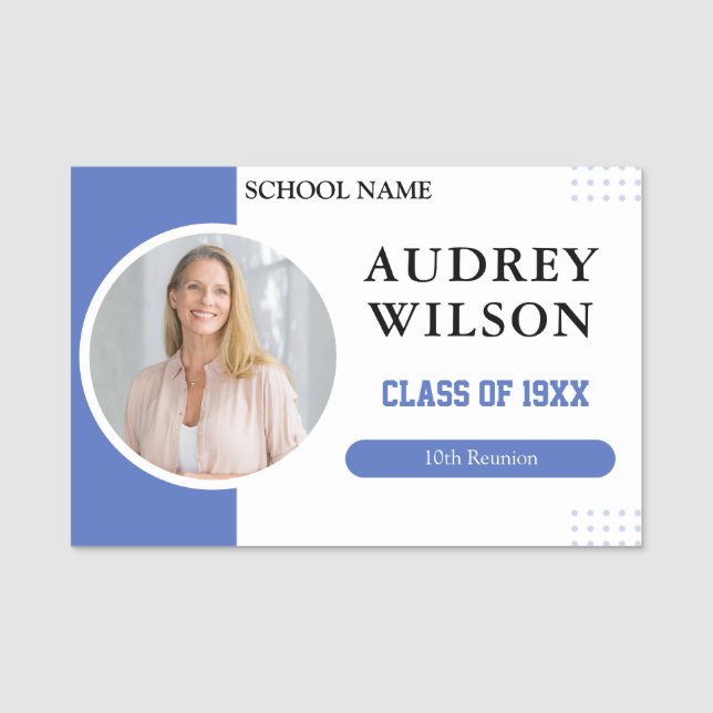 Reunion Photo Name Tags 10Th Class Reunion (Front)