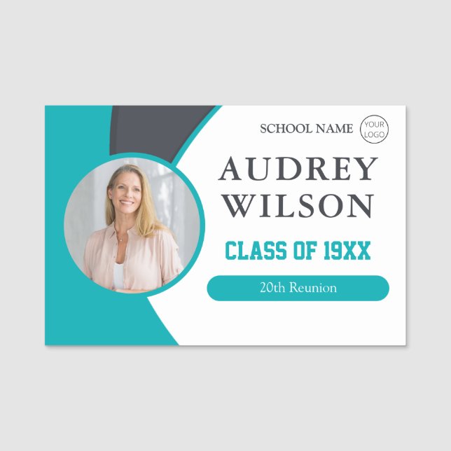 Reunion Photo Name Tags 20Th Class Reunion (Front)