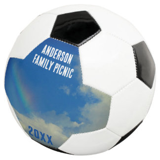 Reunion Rainbow Colourful Annual Family Picinic Soccer Ball