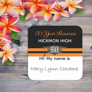 Reunion time! 3" Name tag Sticker