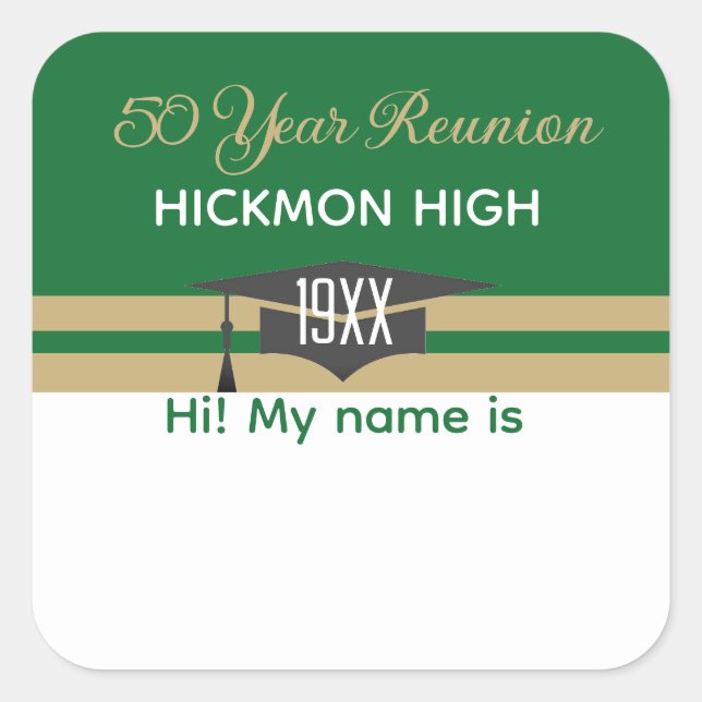 Reunion time! 3" Name tag Sticker (Front)