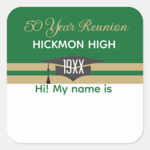 Reunion time! 3" Name tag Sticker