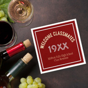 Reunion time! Custom Class Reunion Napkins