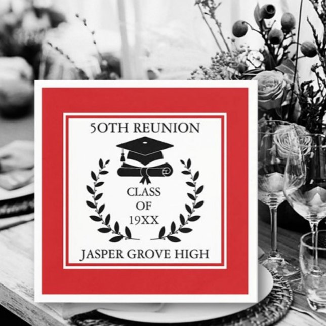Reunion Time Fun! Custom Class reunion Napkin (Creator Uploaded)