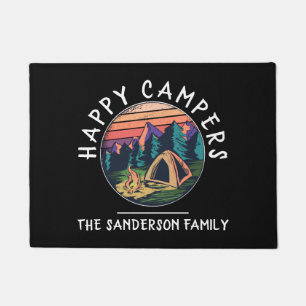 Reunion Vacation Name Tent Family Camping Trip Doormat