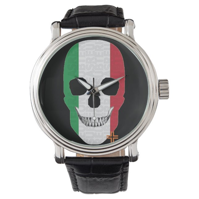 REUNIONES Italia reloj hombre correa cuero Watch (Front)